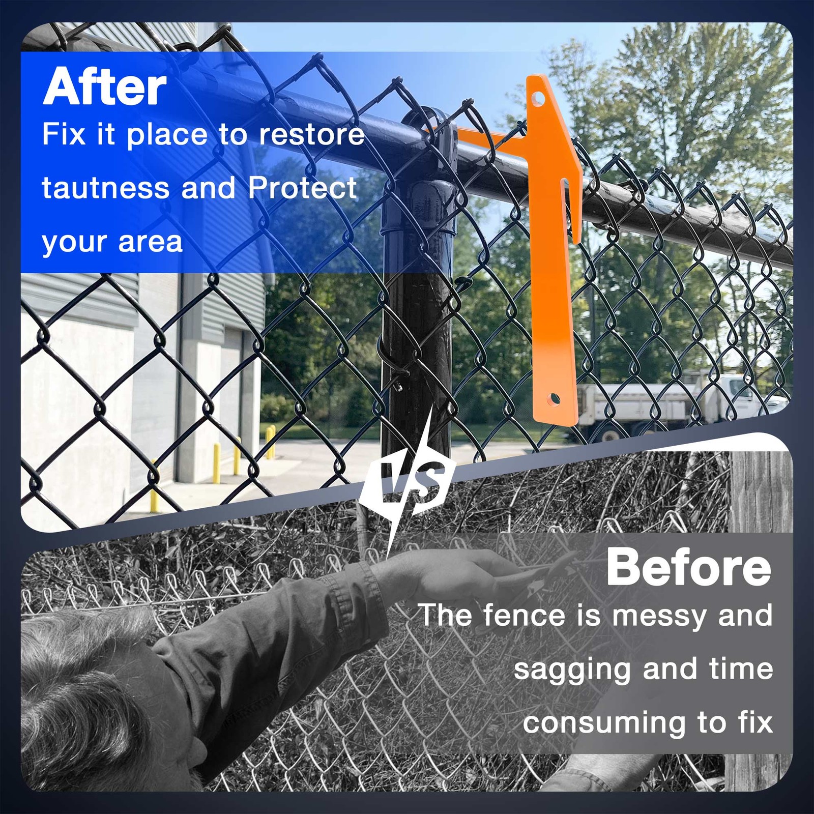 20Pcs Chain Link Fence Metal Banana Clip, Tensioning and Stretching Tool, Fence