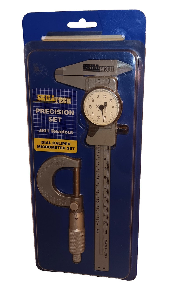 SKILLTECH VINTAGE PRECISION SET DIAL CALIPER MICROMETER SET USA MADE