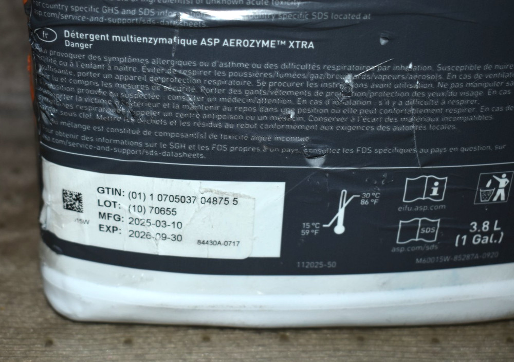 ASP AEROZYME XTRA MULTI ENZYMATIC XTRA Detergent 1 GAL.