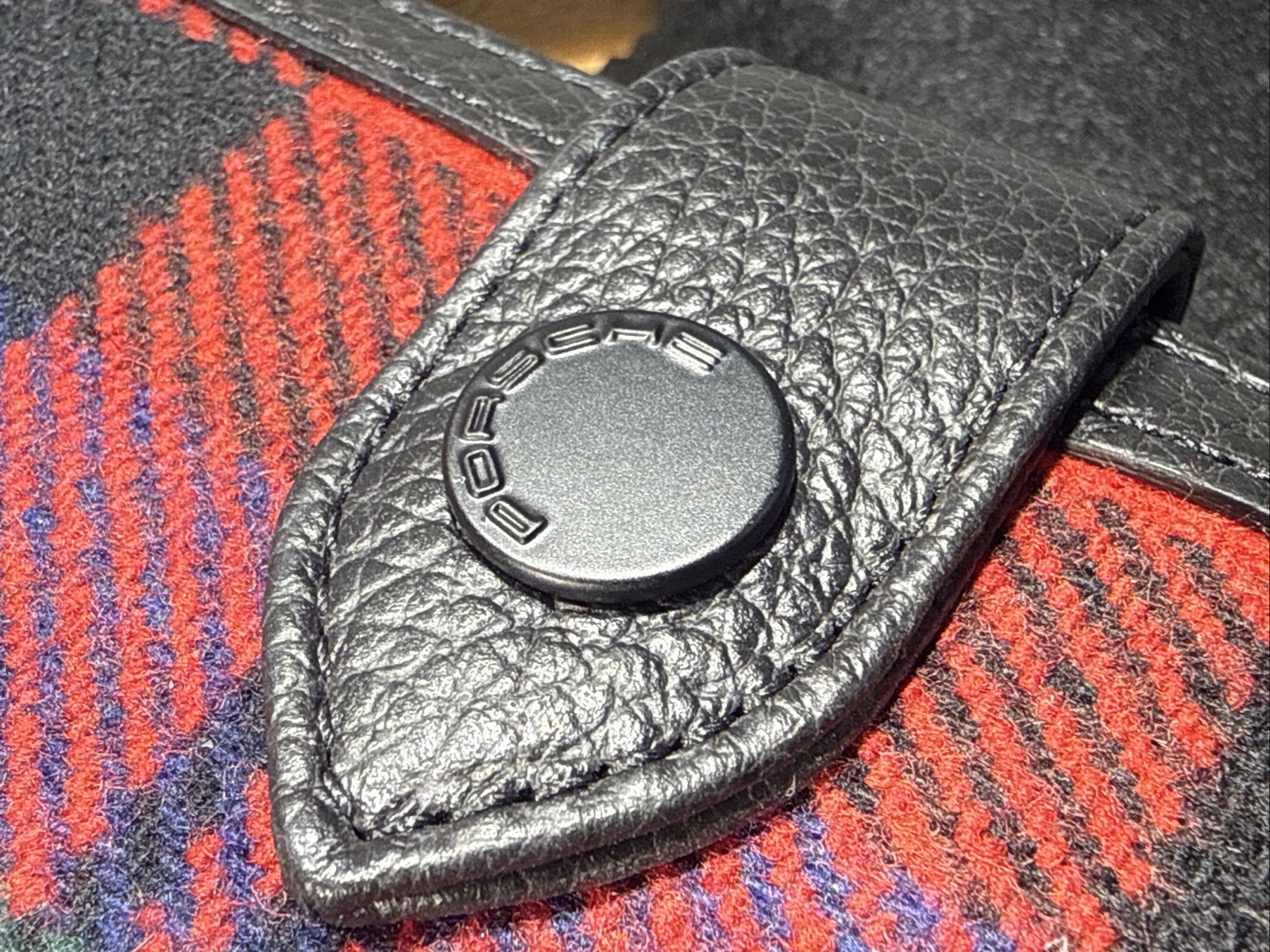 Genuine Porsche Document Wallet Tartan Fabric PCG48091100 NEW