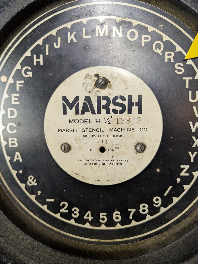 Marsh Stencil Machine 1/2" Letters Model H