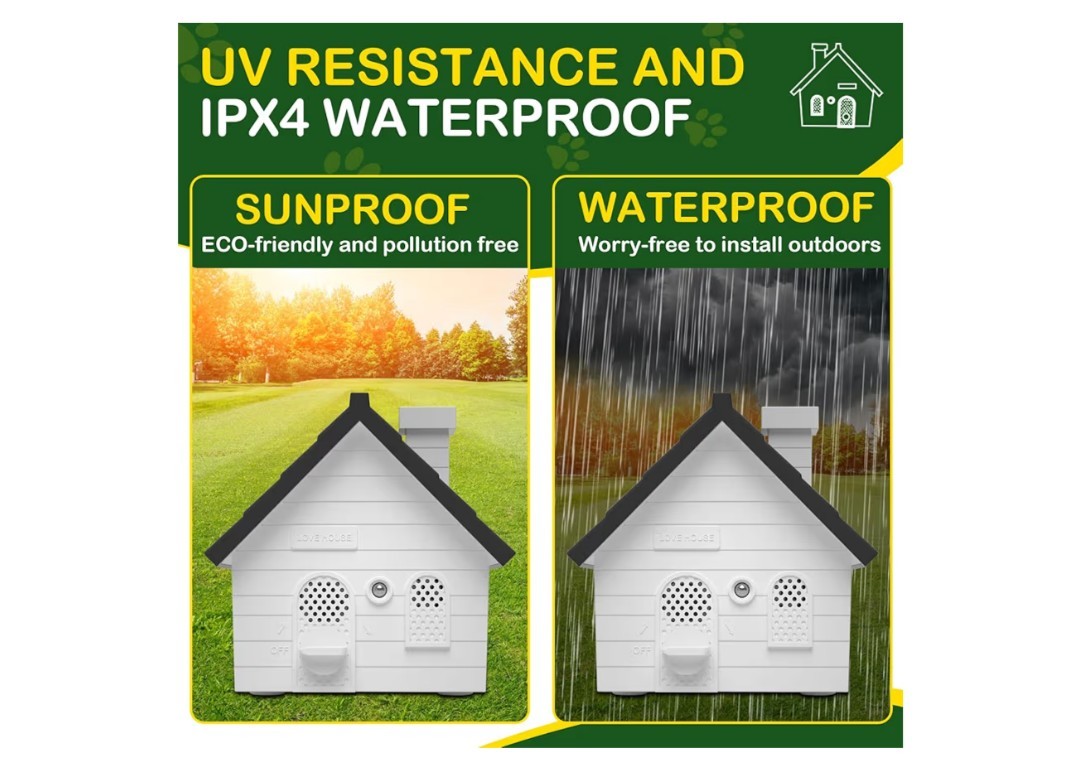 3 Modes 50Ft Ultrasonic Dog Bark Deterrent Device Weatherproof Safe Anti Bark