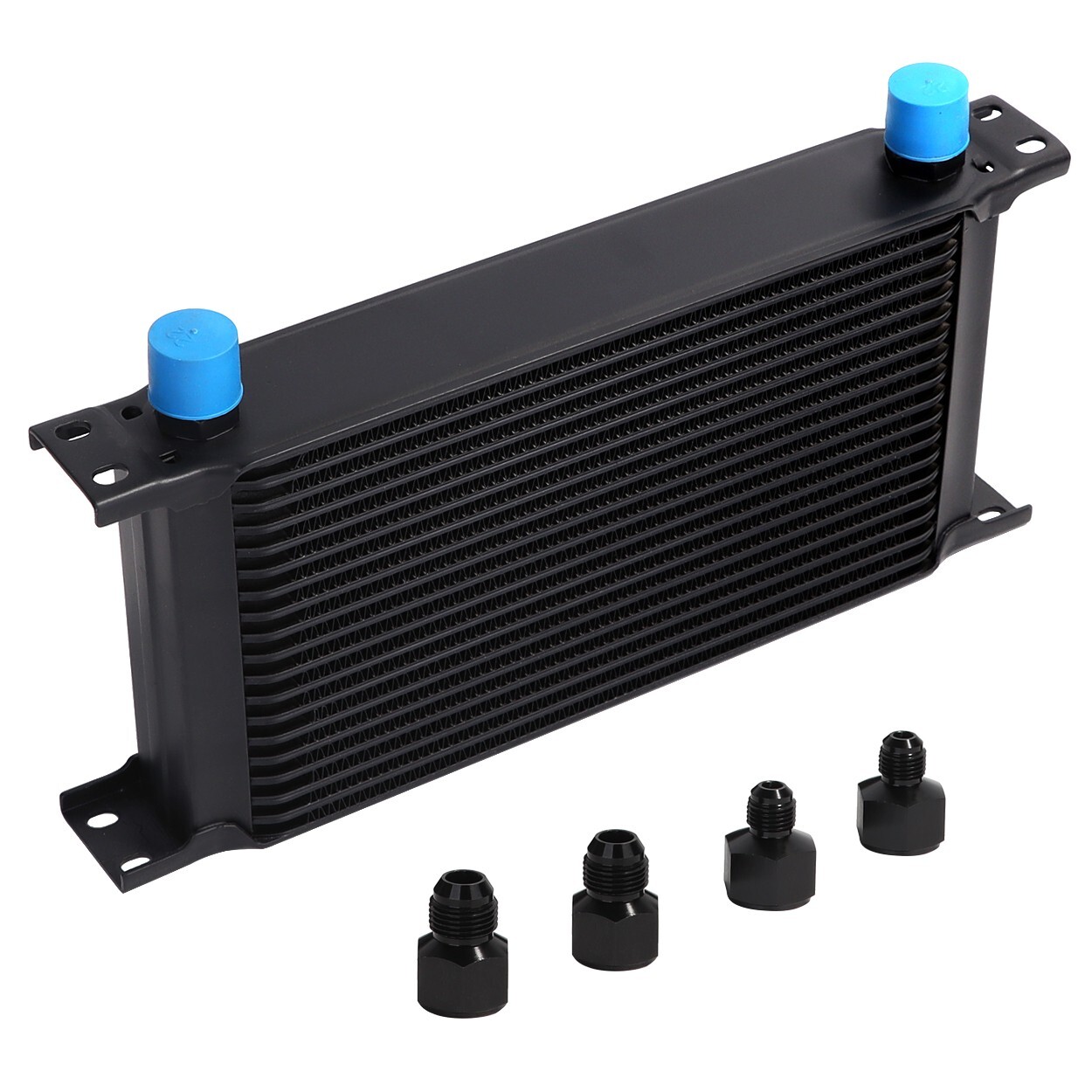 Oil Cooler 19 Rows 10AN Stacked Plate Transmission Engine Cooler Universal Black