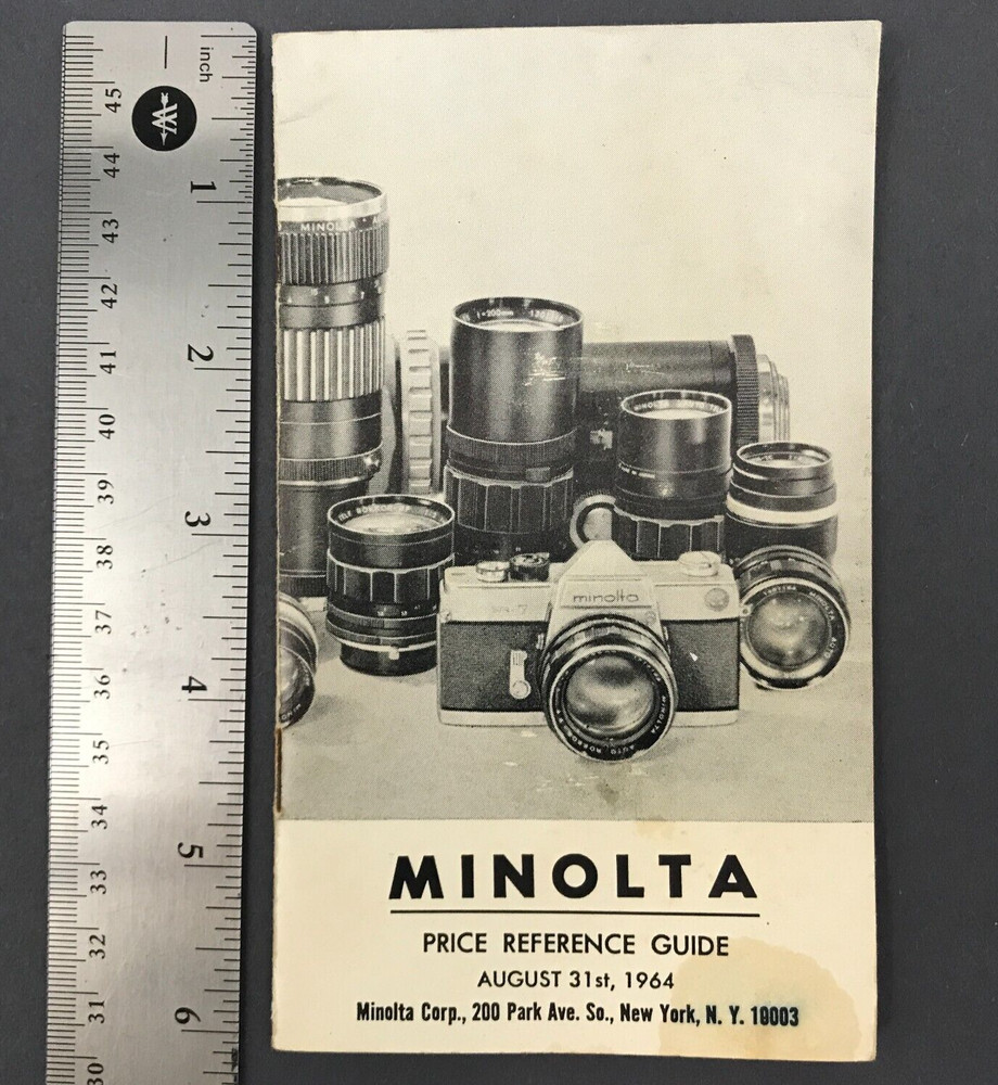 Minolta Price Reference Guide - 1964 - Collectable