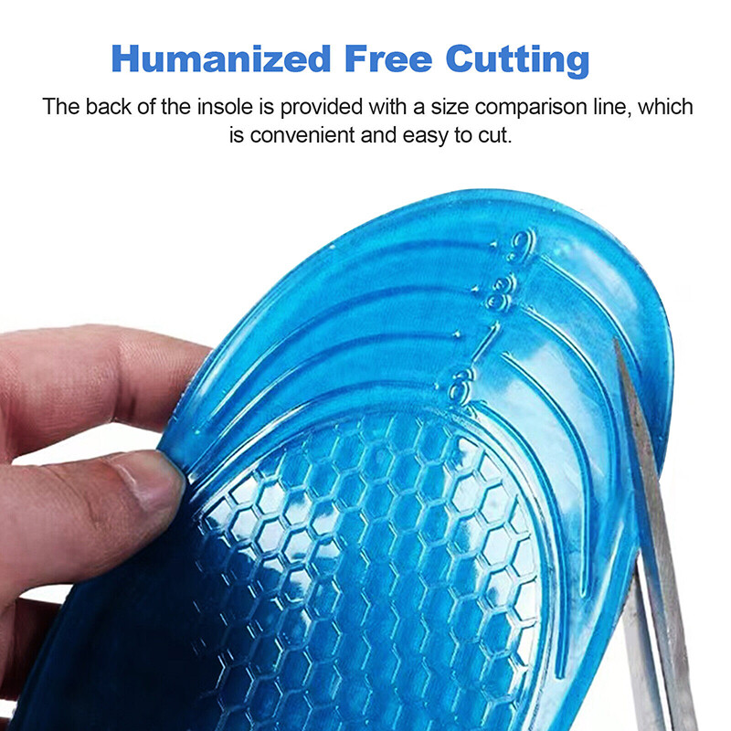 Men Women Silicone Gel Insoles Shock Insoles orthopedic Massaging Shoe Inserts