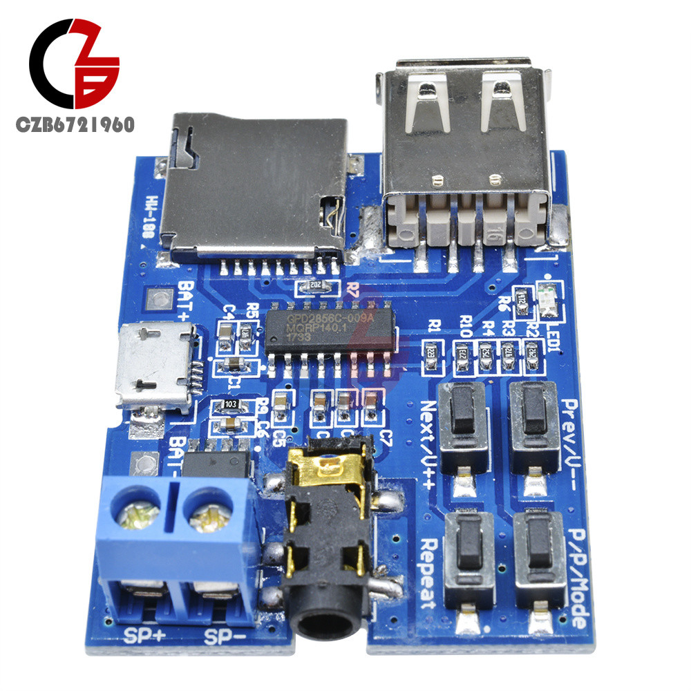 MP3 Format TF Card U Disk Decoder Amplifier Board Module Decoding Audio Player