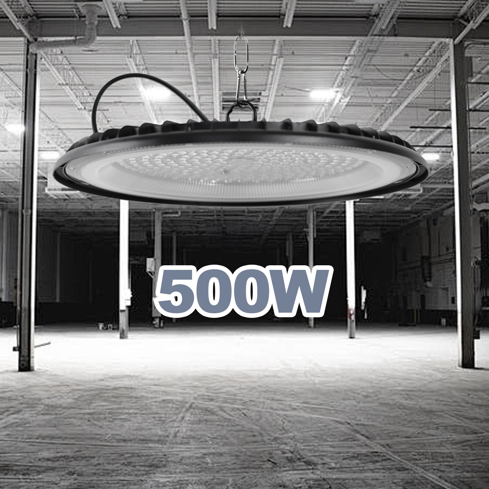 500W Super Bright Warehouse LED UFO High Bay Lights Factory Shop GYM Light Lamp