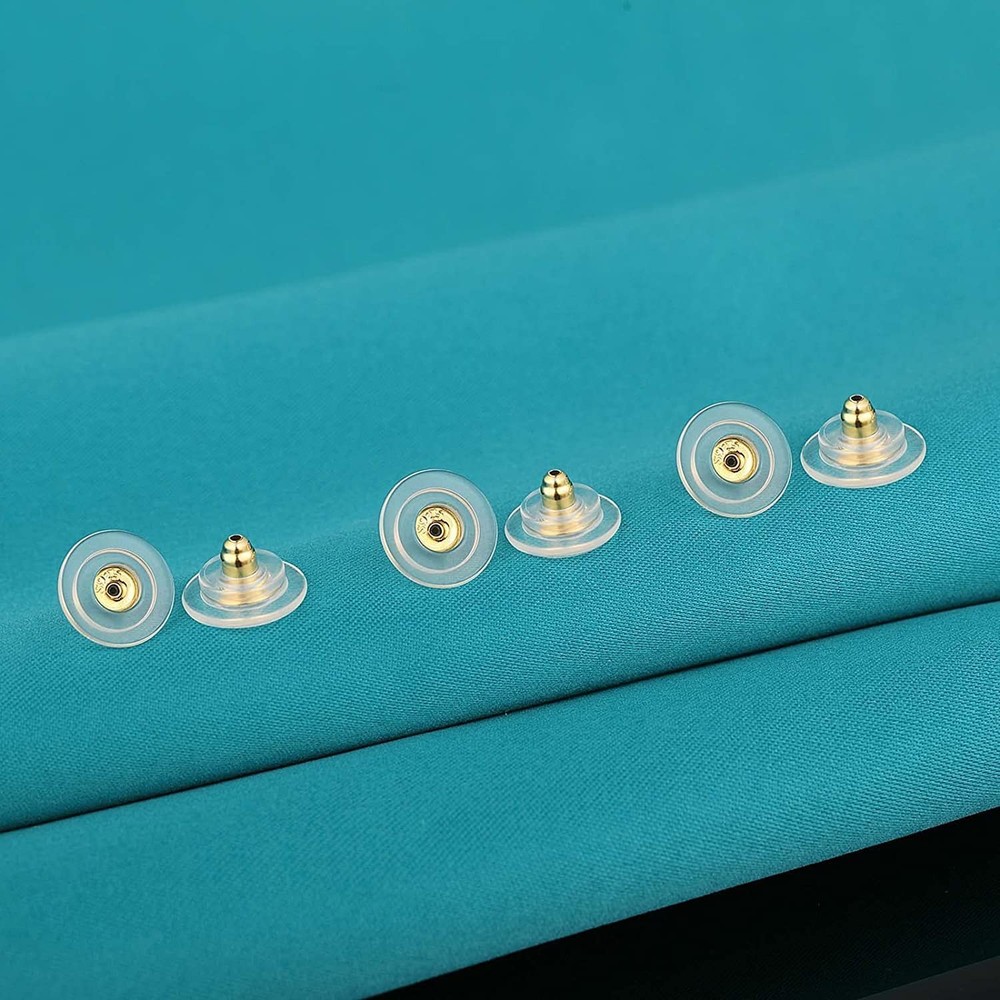 3 Pairs Sterling Silver Earring Backs, Adjustable Hypoallergenic Locking Fit ...
