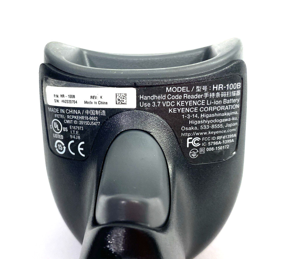 Keyence HR-100B Rev. K Handheld Code Reader Standard Wireless
