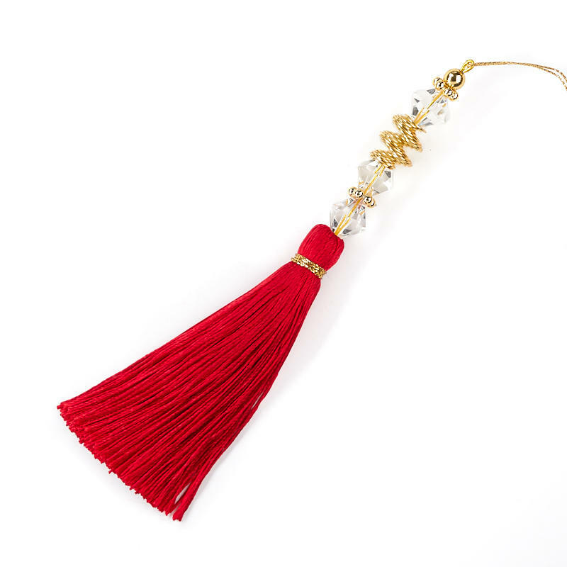Red Decorative Diamond Silk Thread Tassel | 6 Pieces
