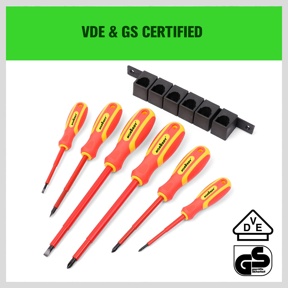 6pc Electrician's Insulated Magnetic Electrical Hand Screwdriver Tool Set New