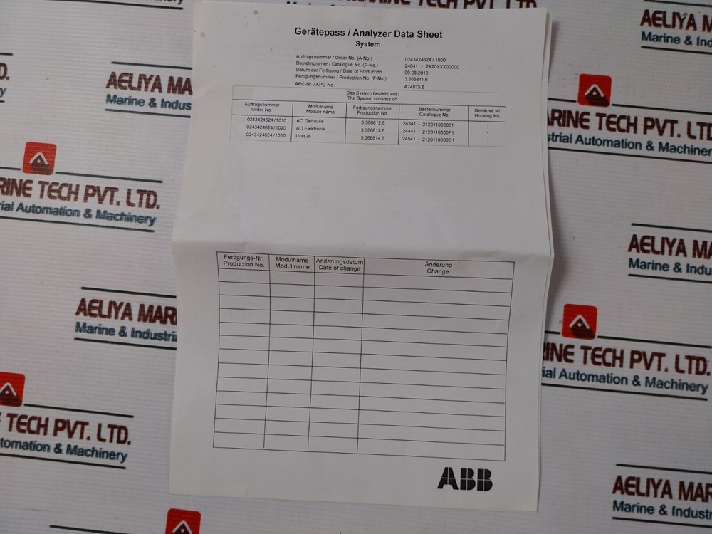 ABB AO2020 Gas Analyzer