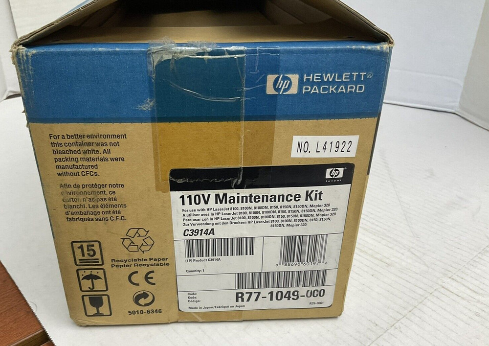 HP R77-1049-000 C3914A Maintenance (MISSING ROLLERS + Transfer Roller Assembly)