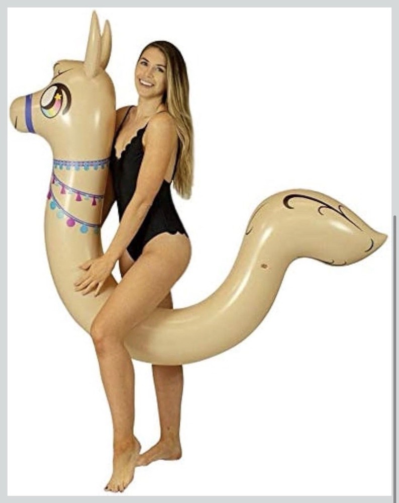 PoolCandy Llama Ride-On Super Noodle Pool Float Pool Candy