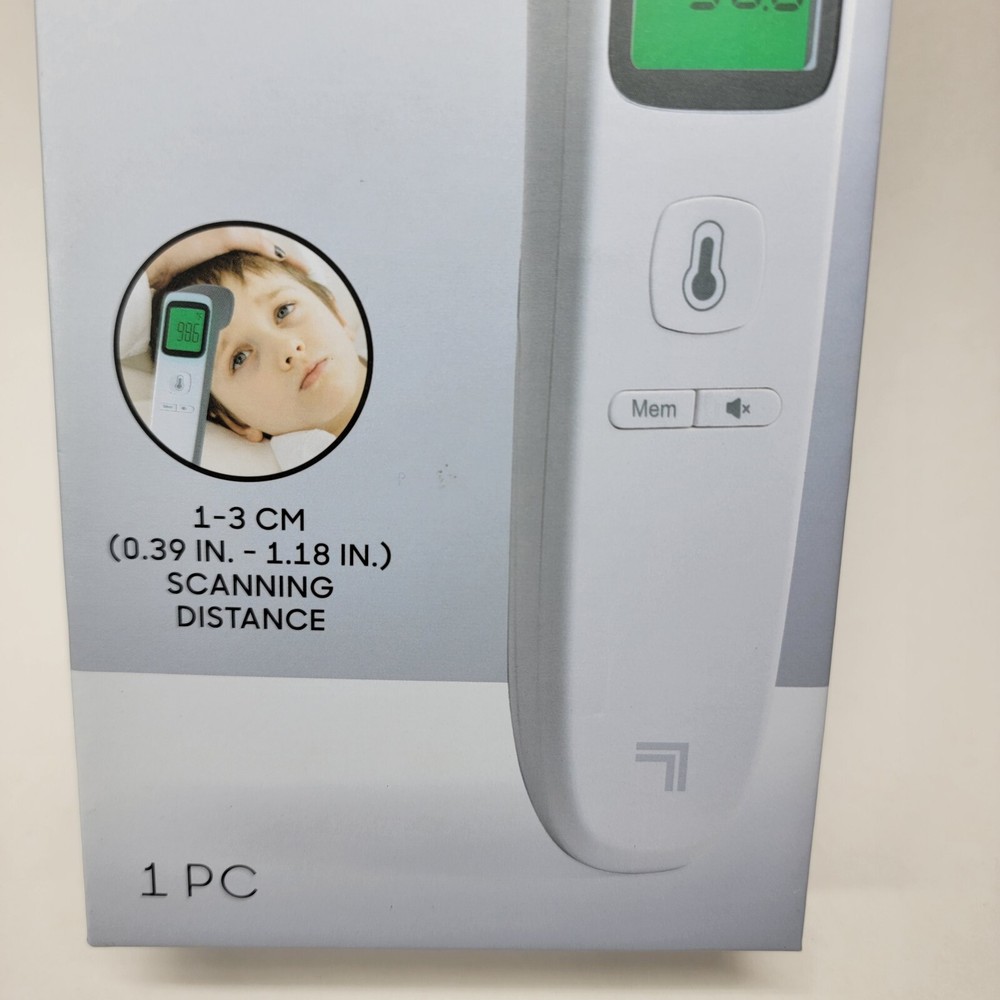 Sharper Image High Precision Touchless Thermometer - White - Digital Display NEW