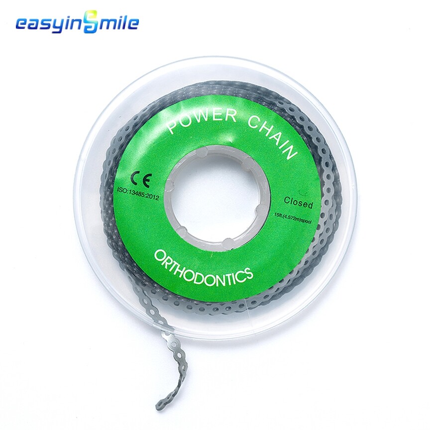 Dental Orthodontic Power Chains Braces Rubber Bands Elastic Short Long Closed