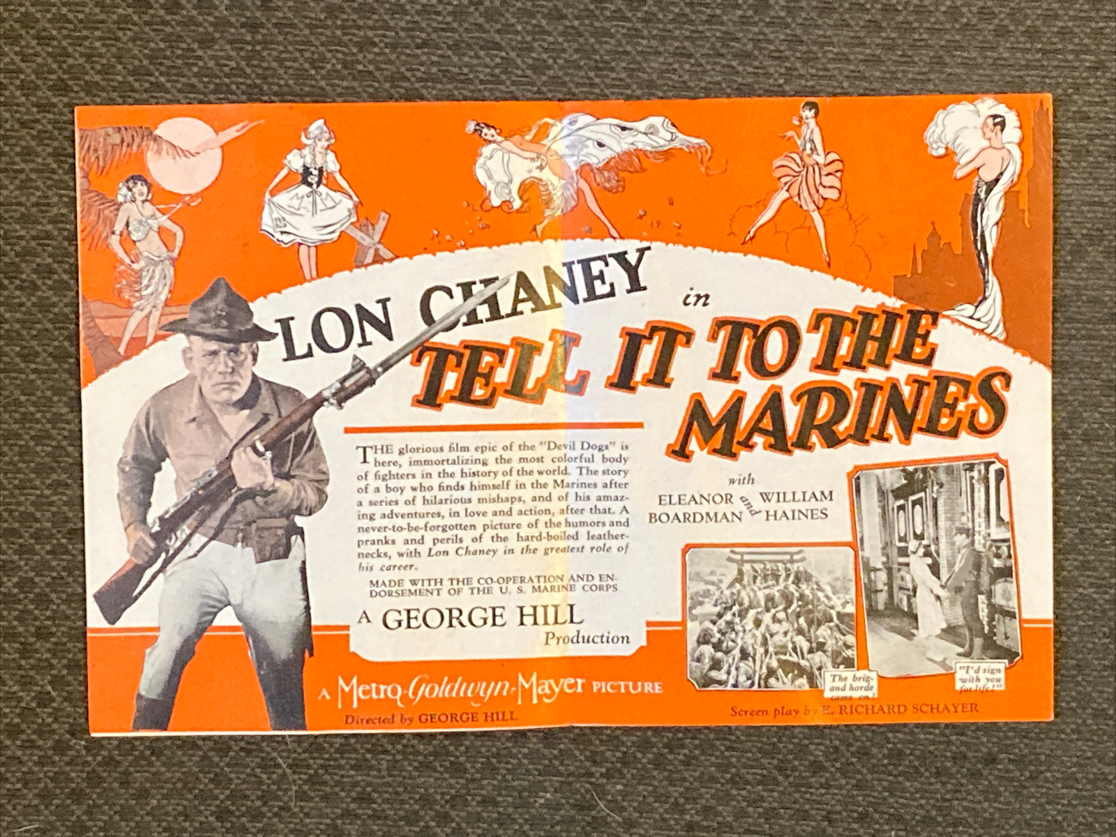 Tell It To The Marines - Original 1926 Lon Chaney Movie Herald