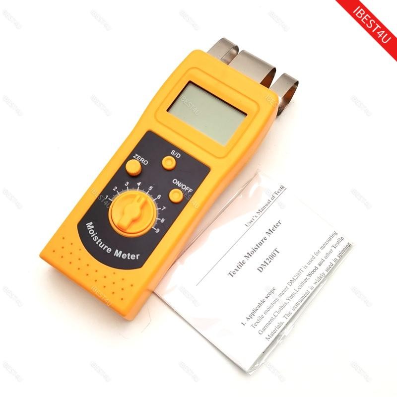 Textile Moisture Meter Tester for Cotton Clothes Yarn Wool Material Analyzer