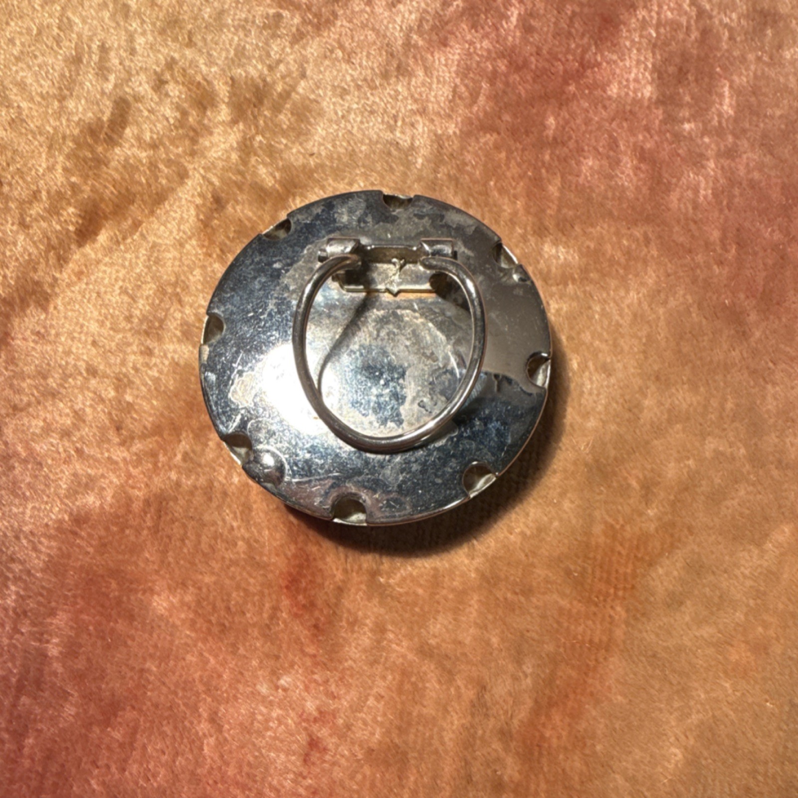 Silver Metal Slotted Concho for Belts & Saddles Cowboy Western Theme