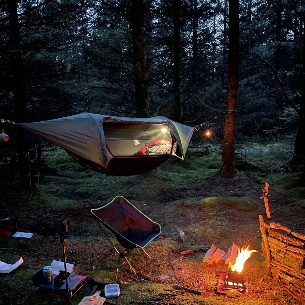 Hammock Tent With Mosquito Net And Rain Fly For 1/2 Preson Hiking Camping 440LBS