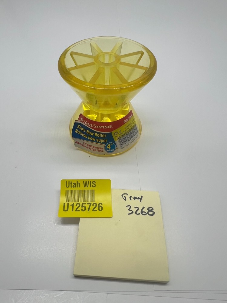 SeaSense Super Polymer Bow Roller, 4-Inch,Yellow 50080948