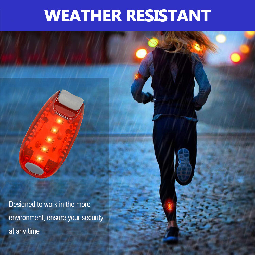 1-8PCS LED Night Safety Light Clip On Strobe Running Lights For Cycling Warning