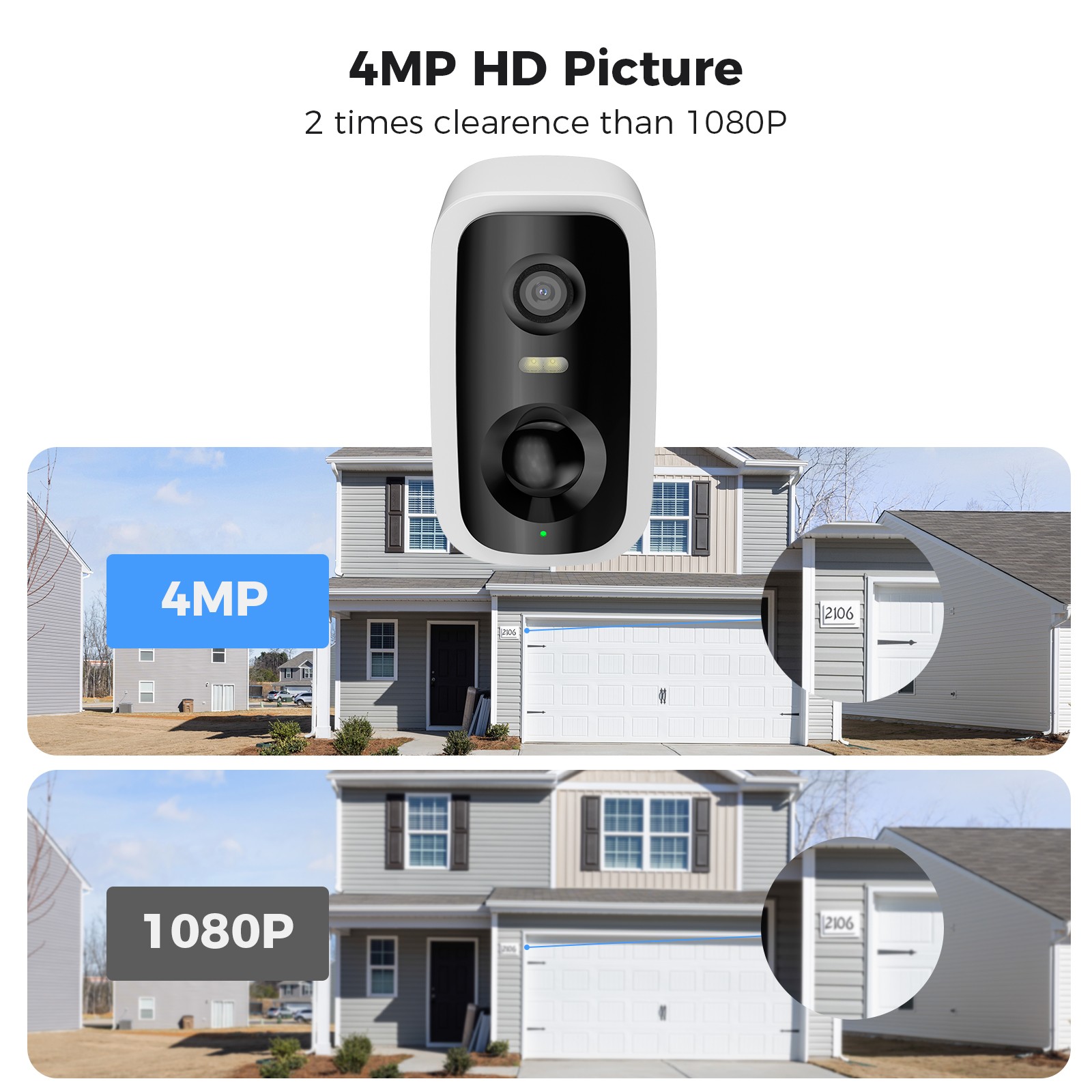 2PCS Hiseeu 4MP Outdoor Solar Battery 2.4G/5G Wifi Audio PIR IP Security Camera