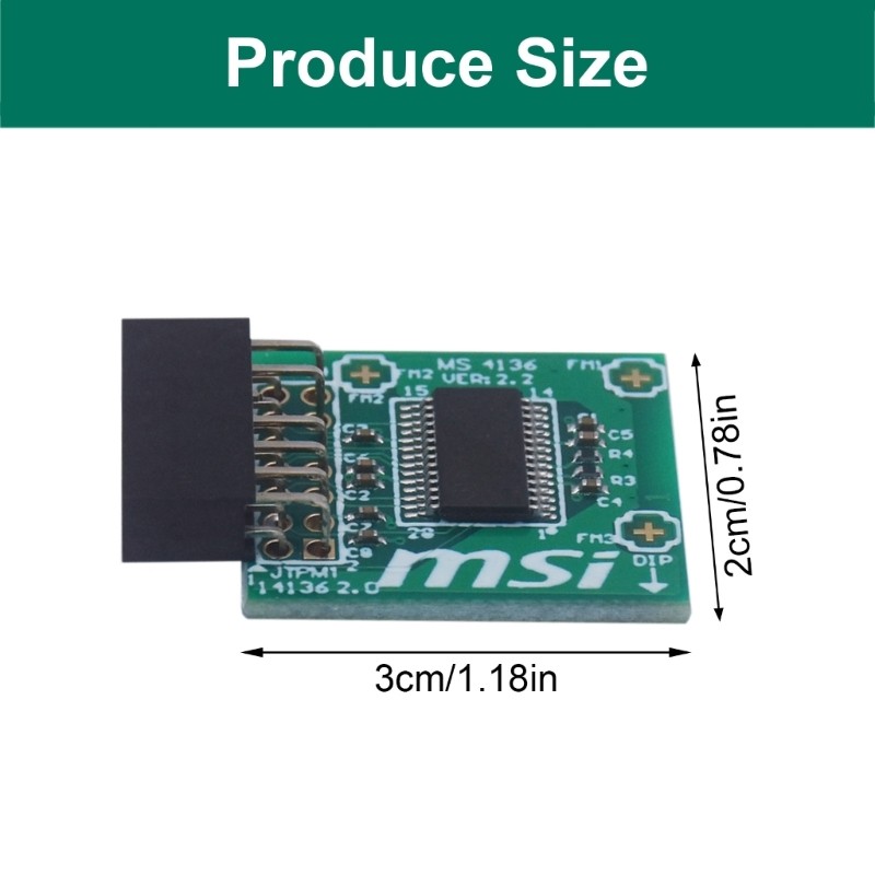 TPM MS-4136 Trusted Platform Module PCB Computer Adapter TPM2.0 Security Module