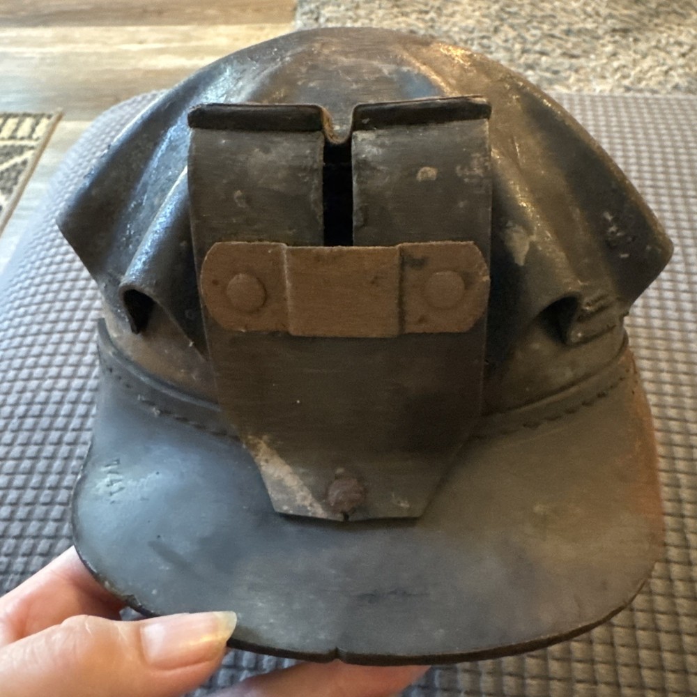 Antique Miner’s Helmet-Turtle Shell Style