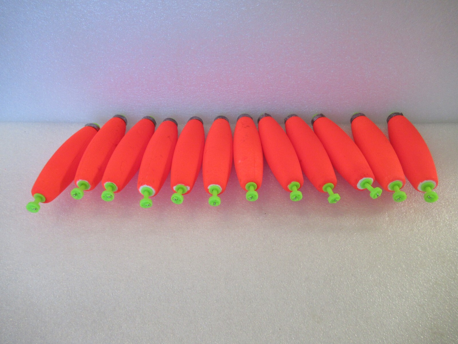 12 3" FISHING BOBBERS Large Cigar Floats Weighted Foam Snap on Float Choice