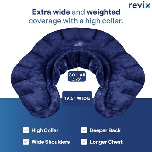 REVIX Microwavable Heating Pad for Neck Shoulders and Back, Assorted Colors