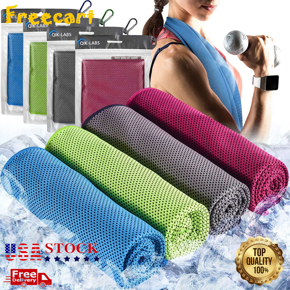 3 PCS Cooling Towel Ice Towel Neck Wrap For Sports Running Jogging Gym Chilly