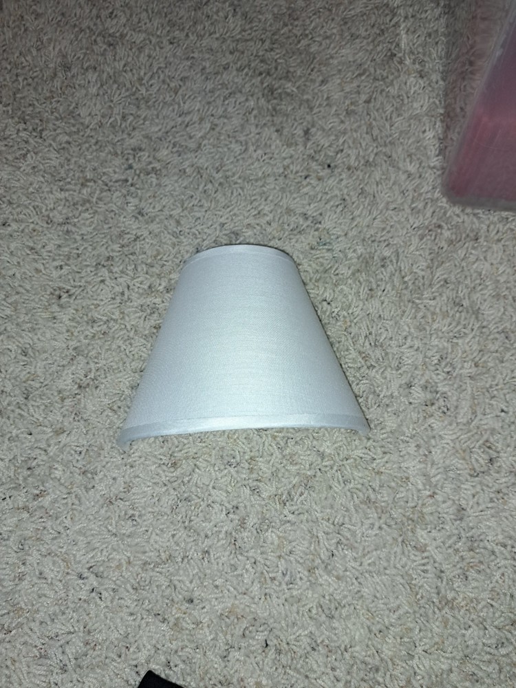 White Clip On Half Wall Sconce / Shade