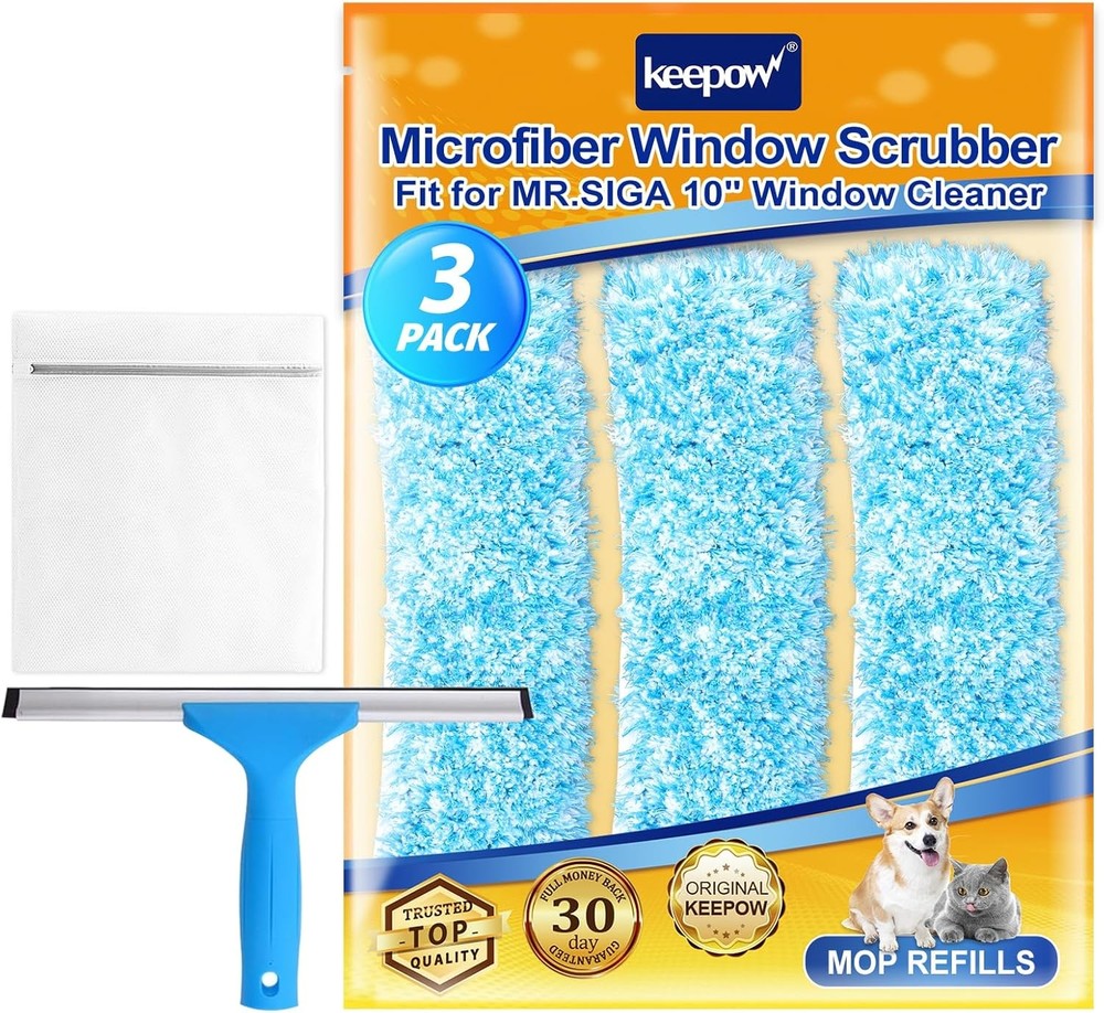 Microfiber Window Scrubber Refill Replacement patible with MR