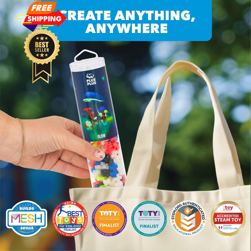 Plus 240 Piece Interlocking Building Blocks for Kids, 1 EA, Multicolor