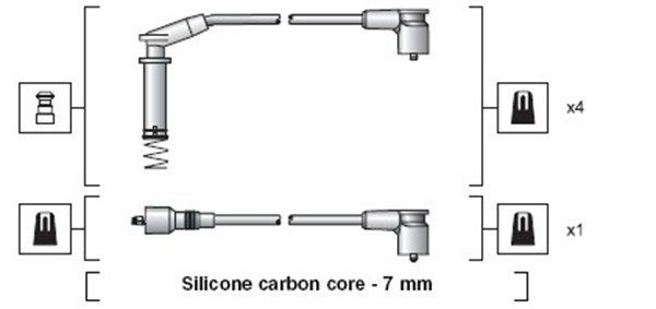 FOR MAGNETI MARELLI 941318111154 IGNITION CABLE KIT