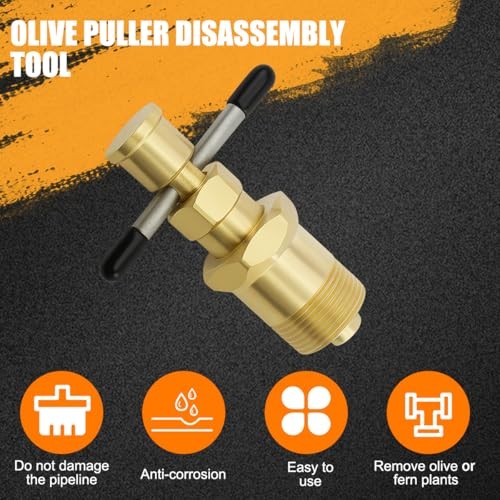 Pipe Olive Remover Puller Tool, Corrosion-Resistant Compression Sleeve Puller