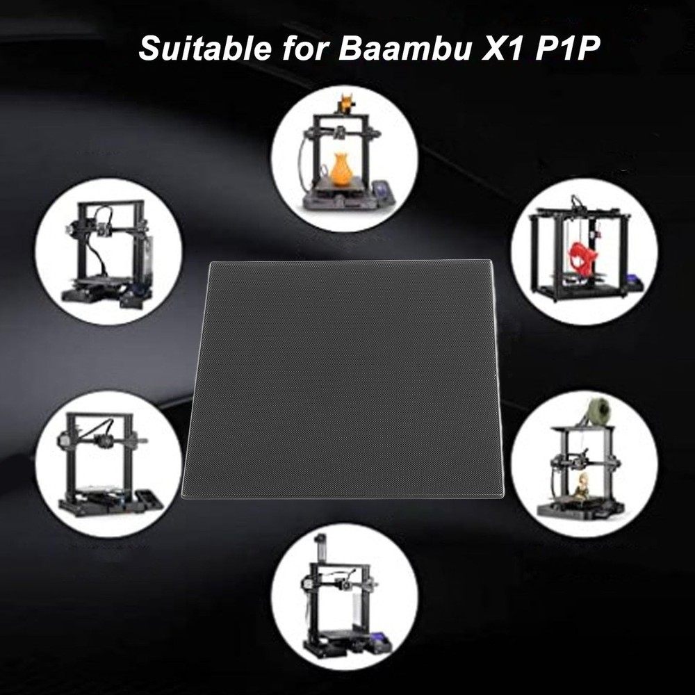 3D Printer Glass Bed 257x257mm Tempered Platform for Enhanced Build Surface