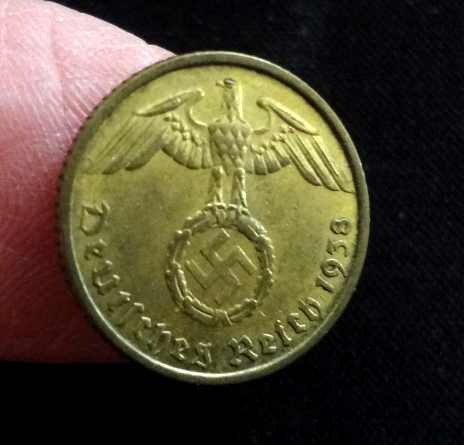WWII German Third Reich Nazi Coin 1938-G 5 Reichspfennig