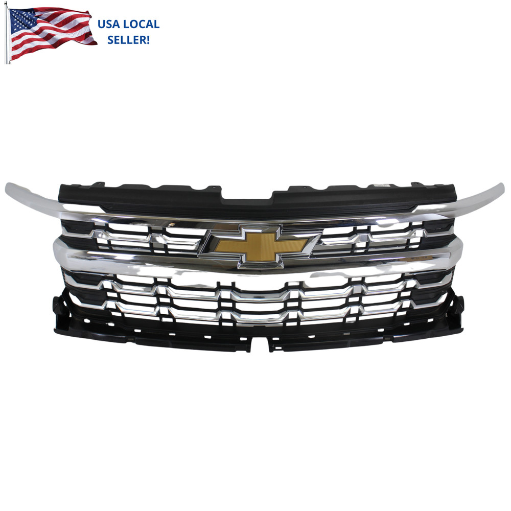 for 2022- 2026 Chevy Silverado 1500 front bumper upper grille chrome OEM