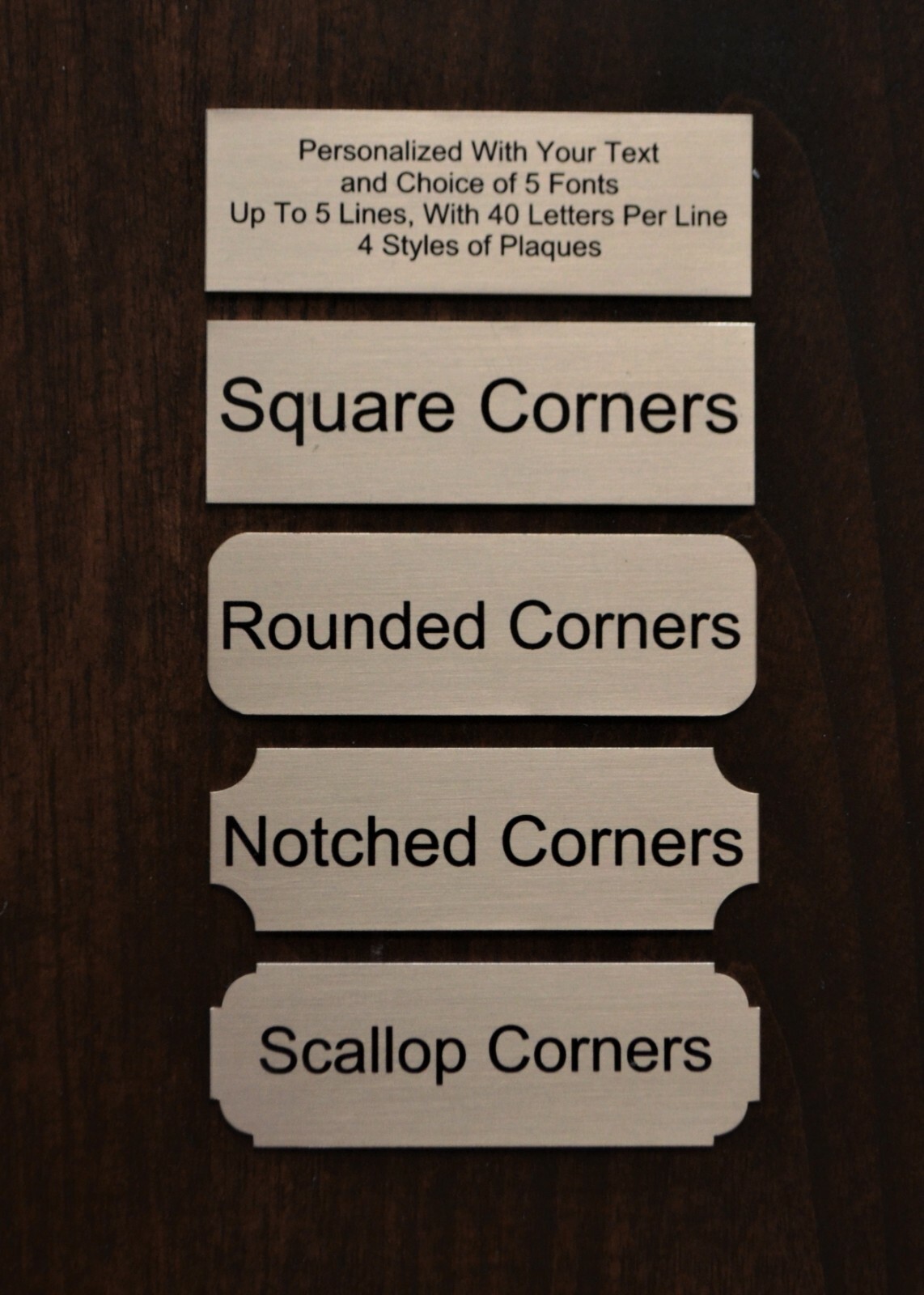 1x4 Custom Engraved Sublimation Brass Color Plate Plaque Name Tag Trophy Flag