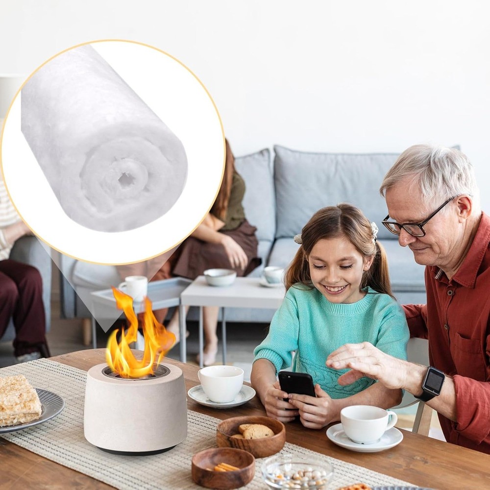 6 Pieces Ceramic Wool Sponge for Tabletop Fire Pit Bowl to Extend Burning Time