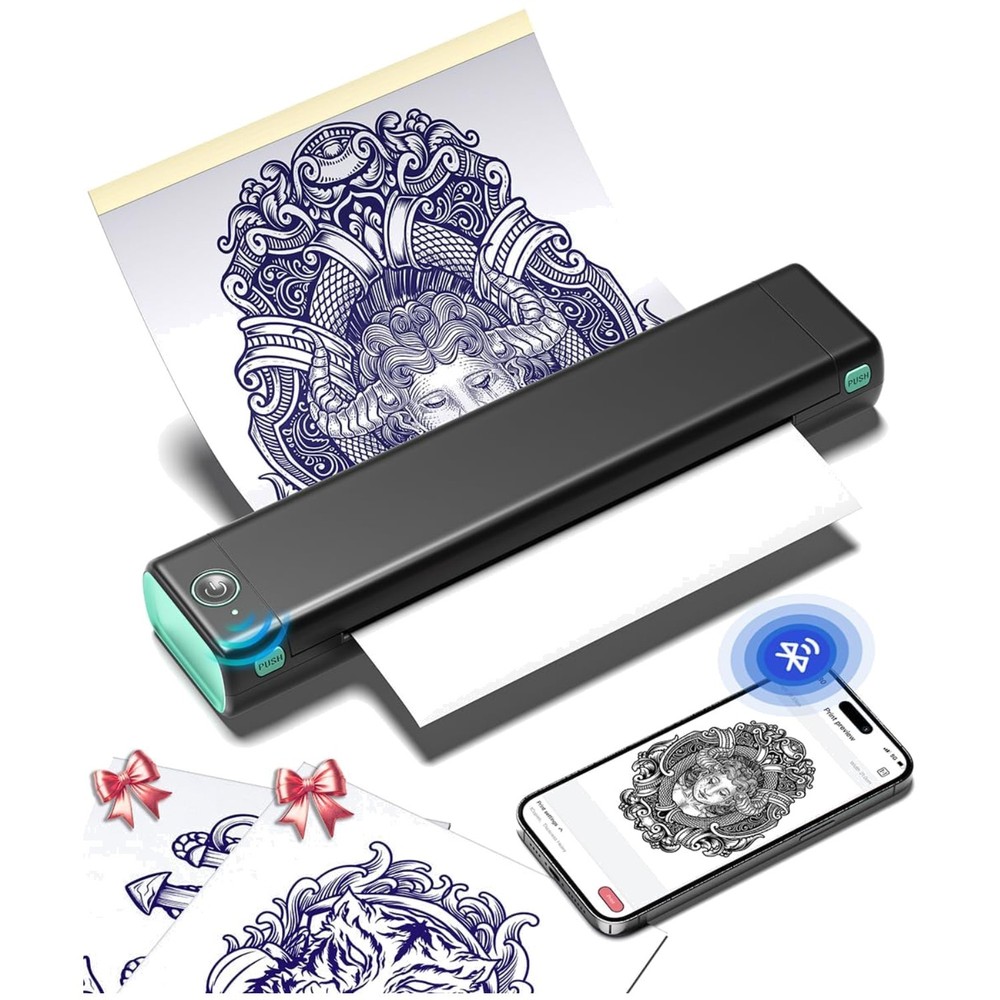 Rechargeable Bluetooth Tattoo Stencil Printer