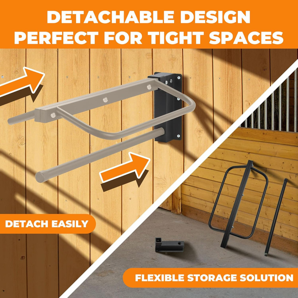 1 Pack Thickened Saddle Rack with Pad Bar,Wall Mounted Saddle Rack, Heavy Duty S