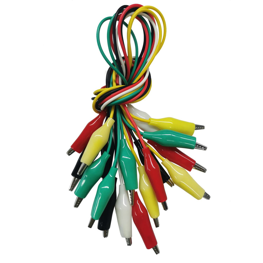 10PCS Premium Alligator Clips Electrical, 5 Colors Test Leads with Testing Probe