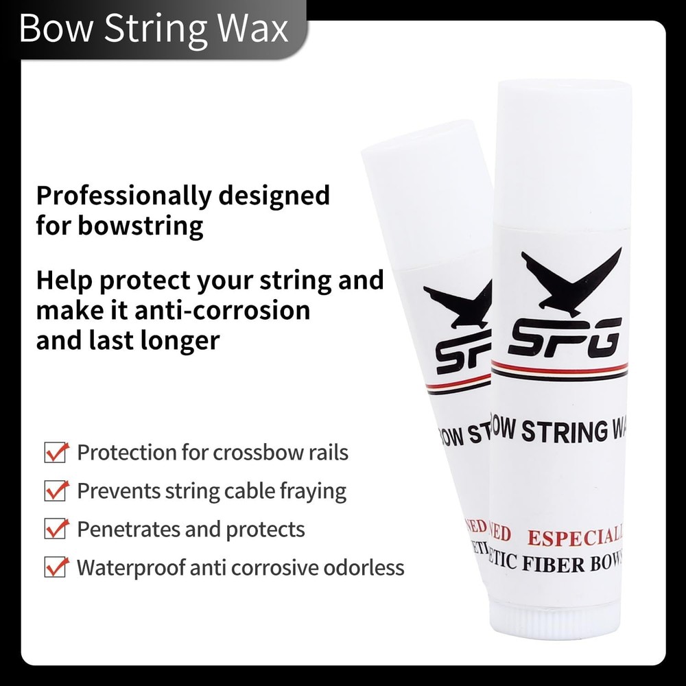 Archery 6Pcs Bow String Wax, Protective Bowstring Waterproof Rail Lube for Cross