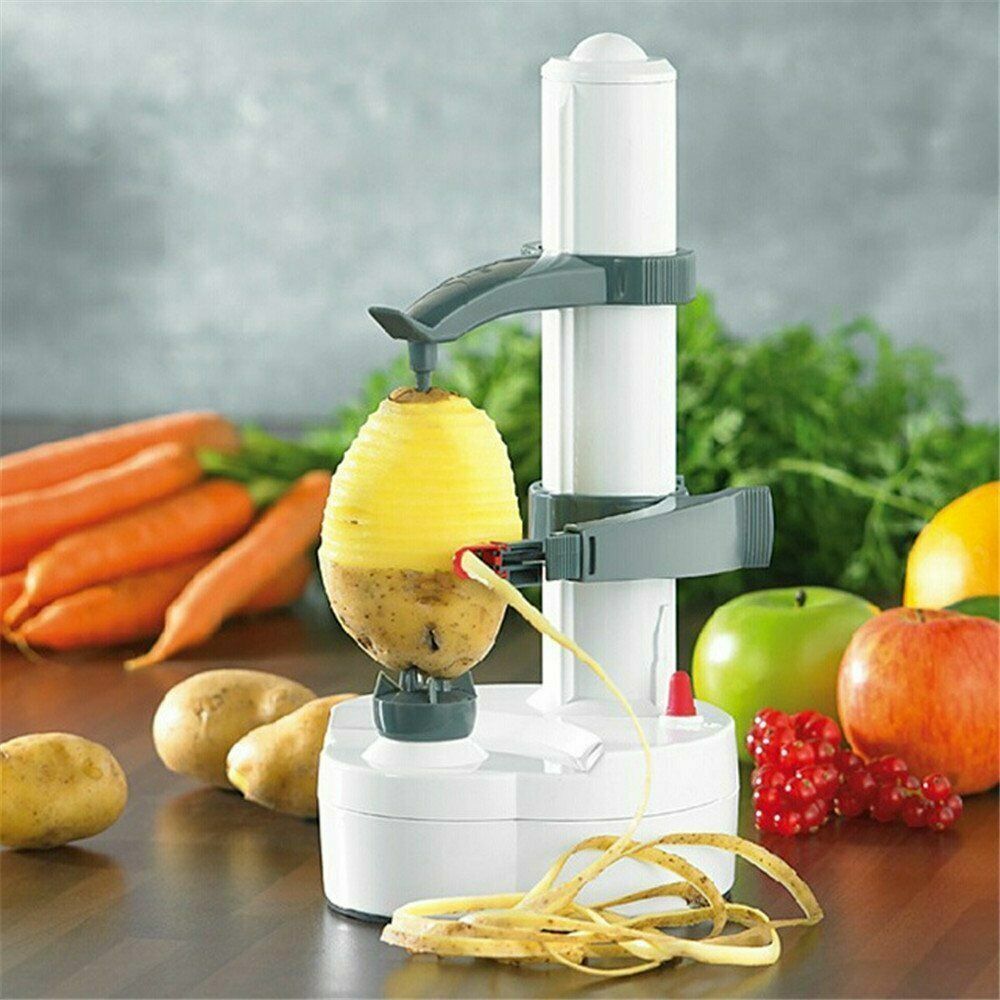 Automatic Peeling Machine For Fruit Apple Potato Peeler Corer Cutter Slicer US