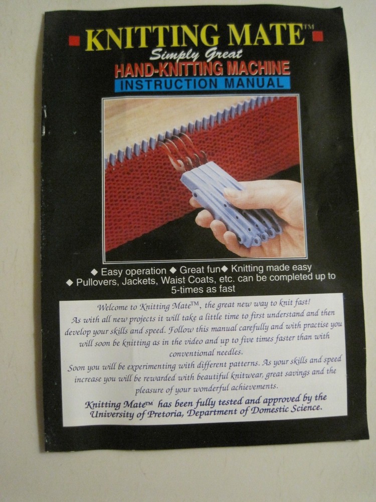 Vintage Knitting Mate Hand Knitting Machine w/ Instructions