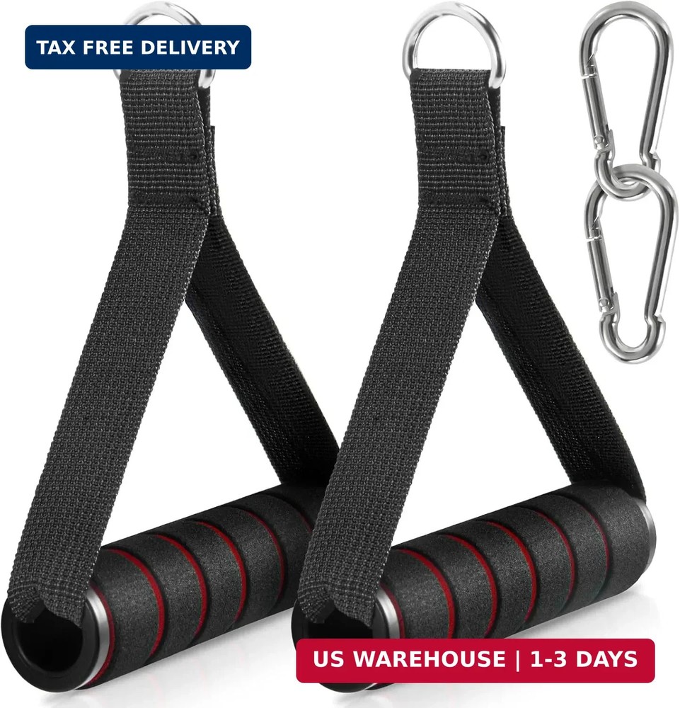 2 Pack Upgraded Exercise Handles, Gym Handle Equipment for Cable Machine Attachm