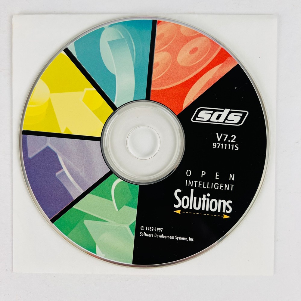 SDS Open Intelligent Solutions V7.2 CD-Rom PC Software Disc